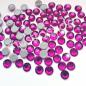 Preview: LUXORIA - DMC Premium Hotfix Strasssteine, SS10 Fuchsie (Pink, Glitzersteine zum Aufbügeln)