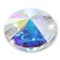 Preview: LUXORIA HQ Rivoli - High Quality Strasssteine, 12mm, Crystal AB (Glitzersteine zum Aufnähen)