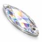 Preview: Close-up LUXORIA HQ Navette - High Quality Strasssteine zum Aufnähen 18x9mm, Crystal AB