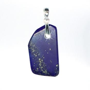 LUXORIA® Lapislazuli Anhänger 14 x 25 mm, Öse 925er Sterlingsilber