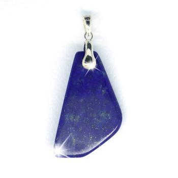 LUXORIA® Lapislazuli Anhänger 18 x 33 mm, Öse 925er Sterlingsilber