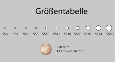 Swarovski® Kristalle 2088 XIRIUS, SS16 Crystal (Strass-Steine, Glitzersteine zum Aufkleben) - 25 Stück
