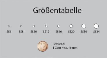 Preciosa® Chatons Maxima, SS34 Crystal (Strass-Steine, Glitzersteine zum Einkleben/Einfassen)