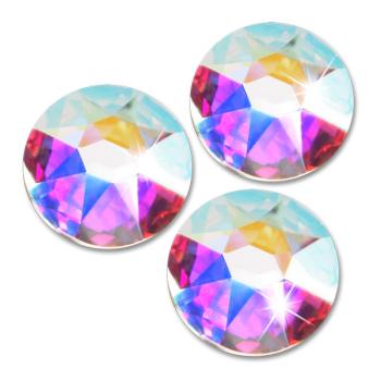 LUXORIA HQ88 - High Quality DMC Hotfix Strasssteine, SS16 Crystal AB (Glitzersteine zum Aufbügeln)