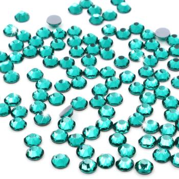 LUXORIA HQ88 - High Quality DMC Hotfix Strasssteine, SS16 Zirkonblau (Glitzersteine zum Aufbügeln)