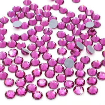 LUXORIA HQ88 - High Quality DMC Hotfix Strasssteine, SS16 Fuchsie (Glitzersteine zum Aufbügeln)