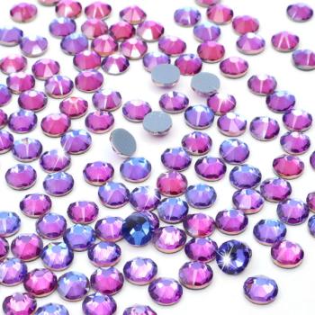 LUXORIA HQ88 - High Quality DMC Hotfix Strasssteine, SS16 Purple Velvet (Violett Glitzersteine zum Aufbügeln)