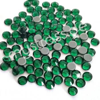 LUXORIA - DMC Premium Hotfix Strasssteine, SS16 Emerald (Smaragdgrün, Glitzersteine zum Aufbügeln)