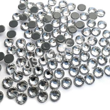 LUXORIA - DMC Premium Hotfix Strasssteine, SS34 Crystal Klar Glitzersteine zum Aufbügeln