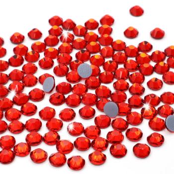 LUXORIA HQ88 - High Quality DMC Hotfix Strasssteine, SS20 Feuerrot (Glitzersteine zum Aufbügeln)