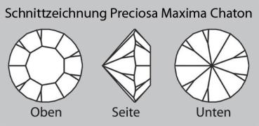 Preciosa® Chatons Maxima, SS19 Crystal (Strass-Steine, Glitzersteine zum Einkleben/Einfassen)