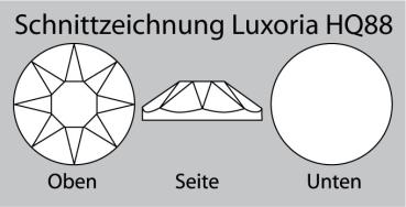 Preview: Luxoria HQ88 SS16 Crystal AB Hotfix Strasssteine (3,9 mm) zum Aufbügeln