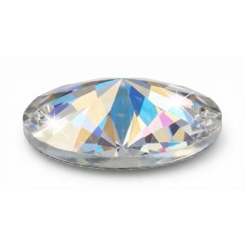 Preview: Seitenansicht Luxoria HQ Aufnähstein 12mm Crystal AB