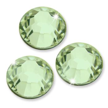 Swarovski® Hotfix Kristalle 2038 XILION, SS16 Chrysolite (Strass-Steine, Glitzersteine zum Aufbügeln) - 50 Stück