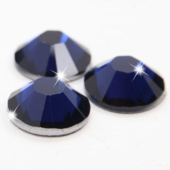 Swarovski® Hotfix Kristalle 2038 XILION, SS10 Dark Indigo (Strass-Steine, Glitzersteine zum Aufbügeln) - 25 Stück