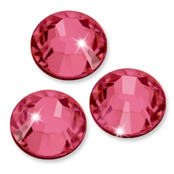 50 Stück Swarovski® Hotfix Kristalle 2028 XILION, SS12 Rose (Strass-Steine, Glitzersteine zum Aufbügeln)