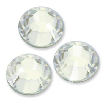 Swarovski® Hotfix Kristalle 2038 XILION, SS10 White Opal (Strass-Steine, Glitzersteine zum Aufbügeln) - 25 Stück