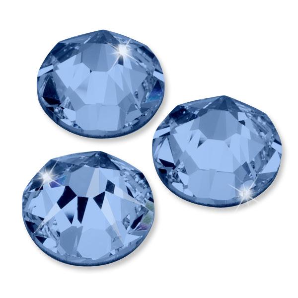Swarovski® Hotfix Kristalle 2078 XIRIUS, SS20 Denim Blue (Strass-Steine, Glitzersteine zum Aufbügeln) - 25 Stück