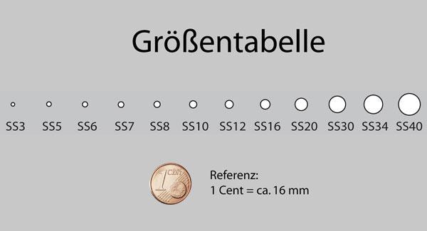 Swarovski® Kristalle 2058, SS8 Crystal (Strass-Steine, Glitzersteine zum Aufkleben) - 20 Stück