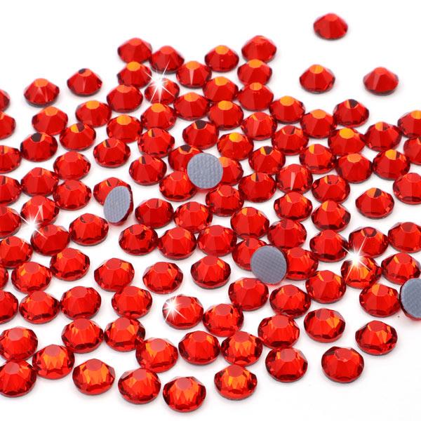 LUXORIA HQ88 - High Quality DMC Hotfix Strasssteine, SS16 Feuerrot (Glitzersteine zum Aufbügeln)