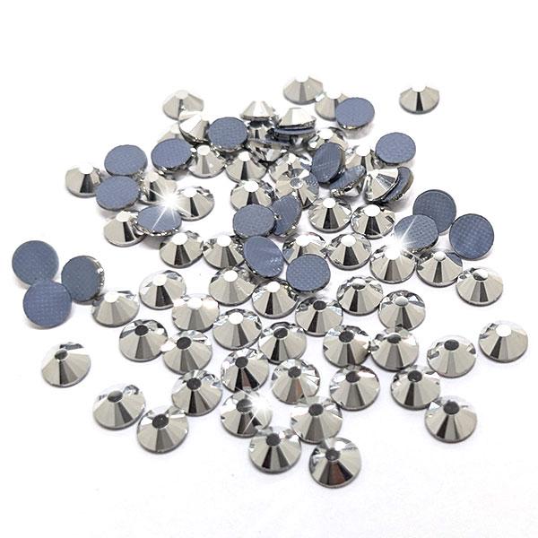 LUXORIA - DMC Premium Hotfix Strasssteine, SS20 Silber Metallic (Glitzersteine zum Aufbügeln)