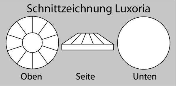 LUXORIA - DMC Premium Hotfix Strasssteine, SS10 Sapphire (Glitzersteine zum Aufbügeln)