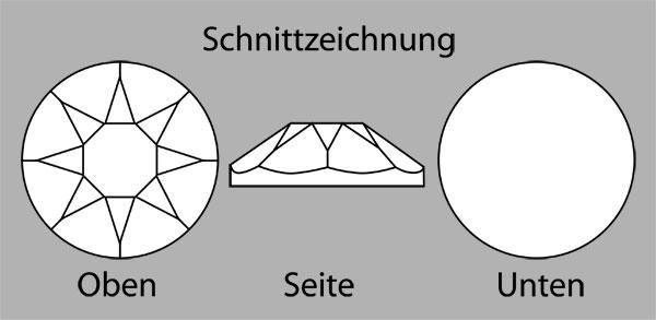 Swarovski® Hotfix Kristalle 2078 XIRIUS, SS12 Crystal - Großpackung