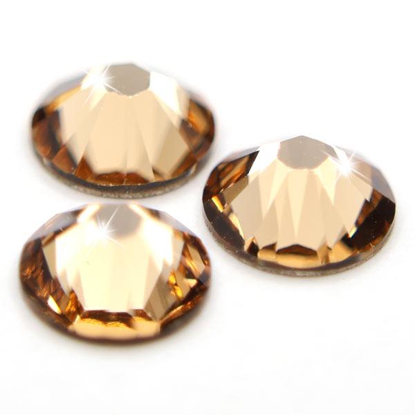 Swarovski® Hotfix Kristalle 2038 XILION, SS20 Light Colorado Topaz (Strass-Steine, Glitzersteine zum Aufbügeln) - Inhalt 50 Stück