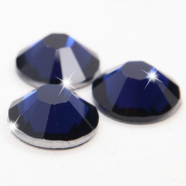 Swarovski® Hotfix Kristalle 2038 XILION, SS10 Dark Indigo (Strass-Steine, Glitzersteine zum Aufbügeln) - 25 Stück