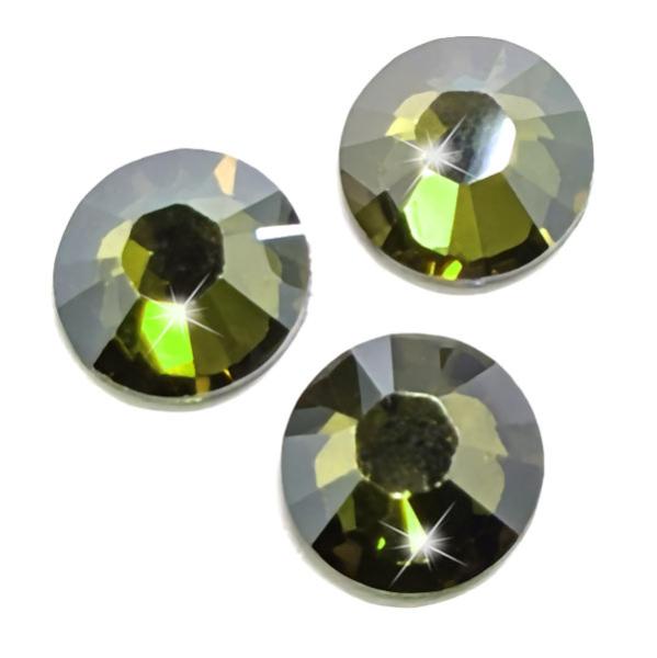 Swarovski® Hotfix Kristalle 2038 XILION, SS34 Crystal Iridescent Green (Strass-Steine, Glitzersteine zum Aufbügeln) - 5 Stück