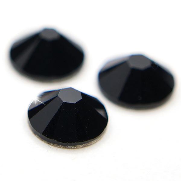 Swarovski® Hotfix Kristalle 2038 XILION, SS6 Jet (Strass-Steine, Glitzersteine zum Aufbügeln) - 25 Stück