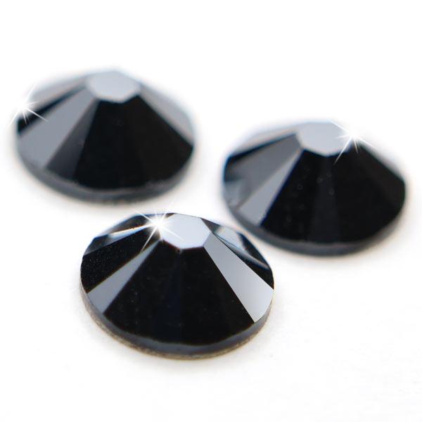 Swarovski® Kristalle 2058 XILION, SS16 Jet Hematite (Strass-Steine, Glitzersteine zum Aufkleben) - 50 Stück