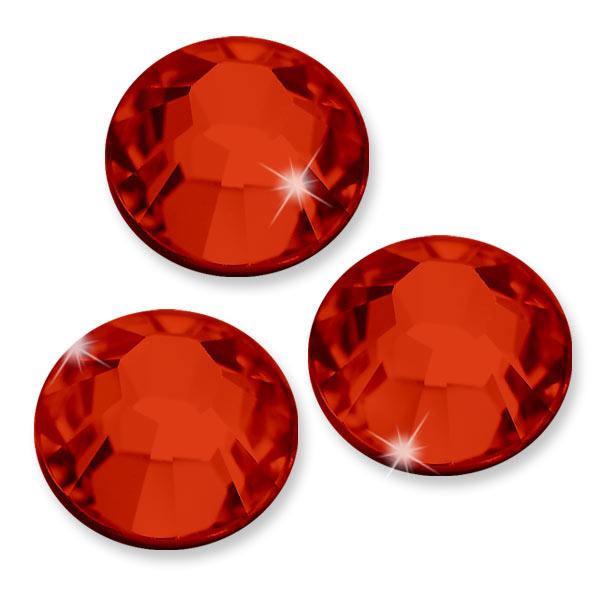 Swarovski® Hotfix Kristalle 2038 XILION, SS12 Siam (Strass-Steine, Glitzersteine zum Aufbügeln) - 50 Stück