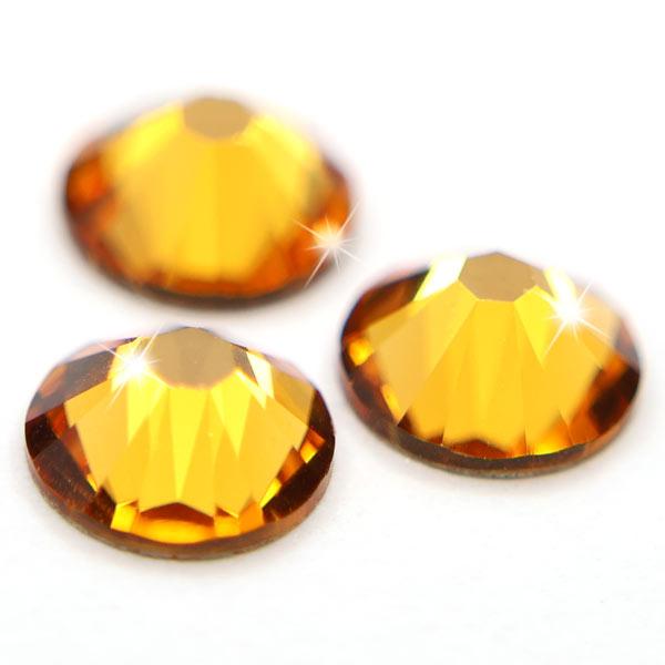 Swarovski® Hotfix Kristalle 2038 XILION, SS20 Topaz (Strass-Steine, Glitzersteine zum Aufbügeln) - Inhalt 50 Stück